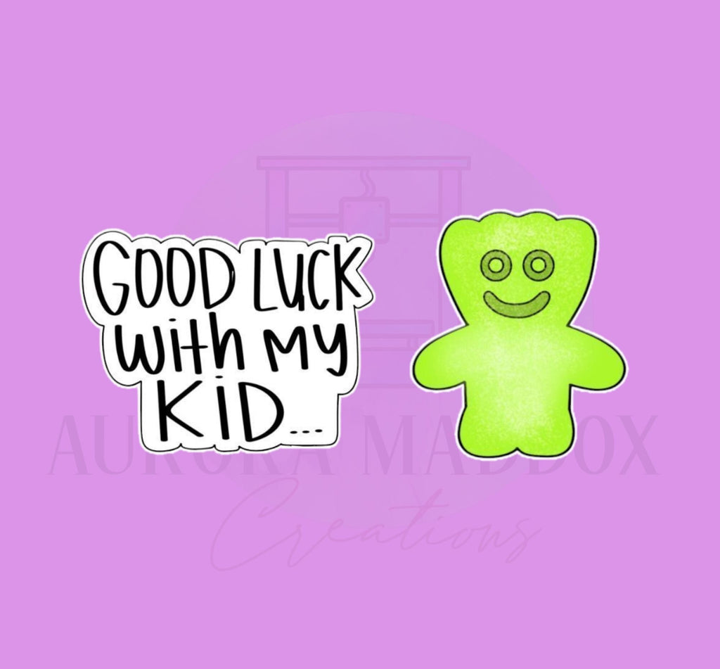 Good Luck with My Kid Set | 2 Piece | Cookie Cutter