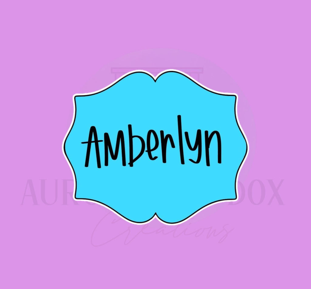 Amberlyn Plaque | Cookie Cutter